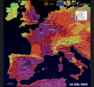 Fire Danger Forecast, Europe 