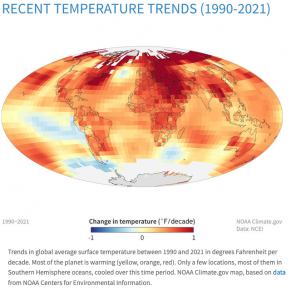 Recent Temperature Trends (1990-2021)
